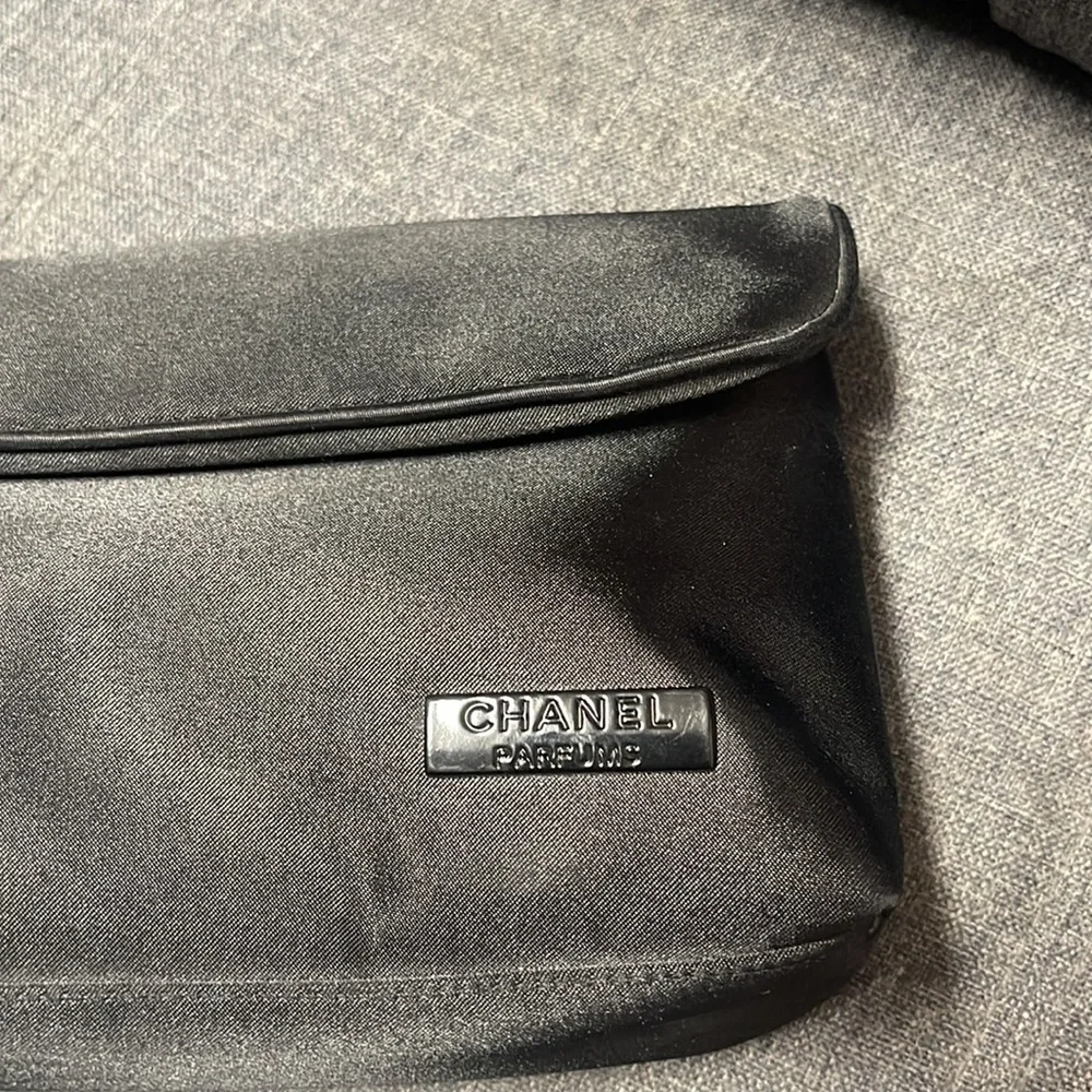 Chanel Satin Flap Cosmetic Bag - Picture 6 of 11